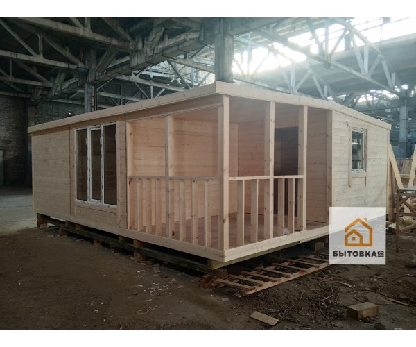 Модульный дом 6х6.9 с крыльцом